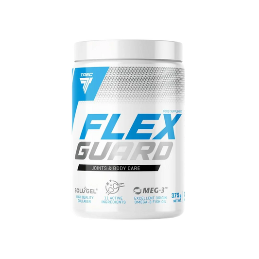 Комплекс коллагена TREC Core с кальцием, магнием и омега-3 для здоровья суставов (375 г) Flex Guard со вкусом манго и апельсина