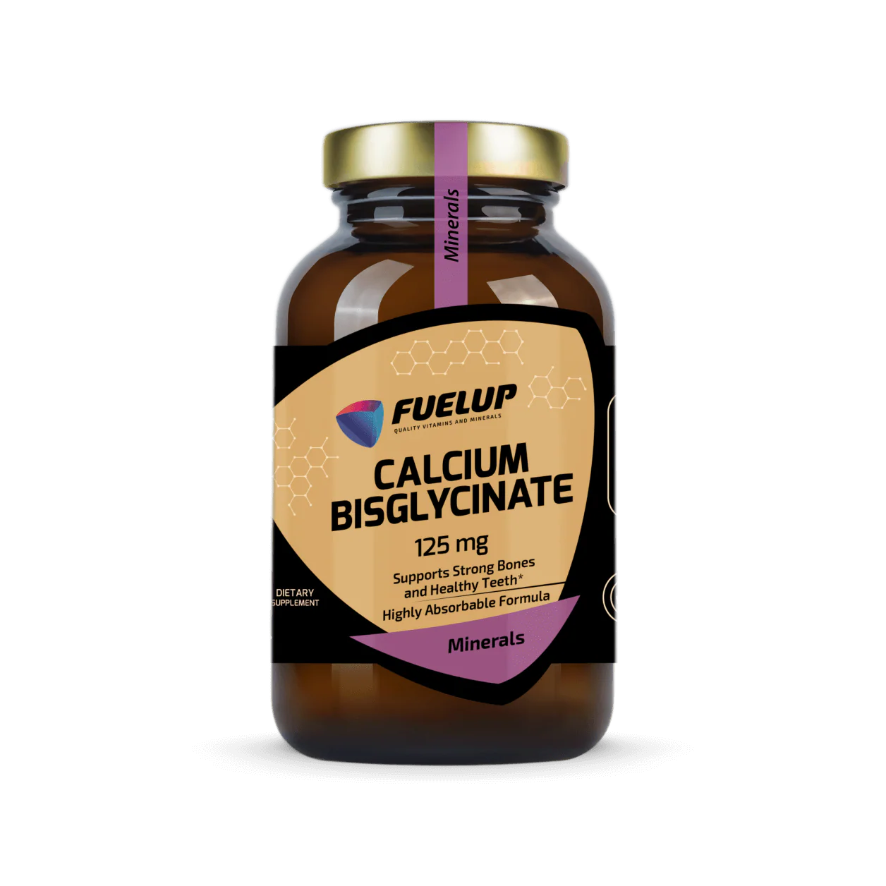 Fuel Up Kalcija bisglicināts 125mg (120 kapsulas)
